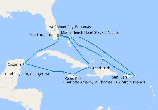 Cruise Itinerary Map