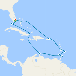 ABC & Windward Islands from Fort Lauderdale with Miami Beach Stay