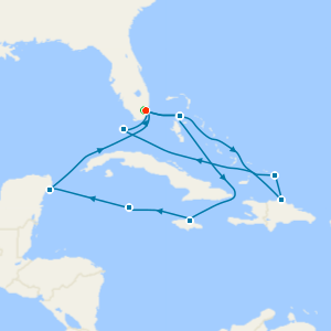 Mexico & Bahamas Holiday from Miami with 1nt Stay