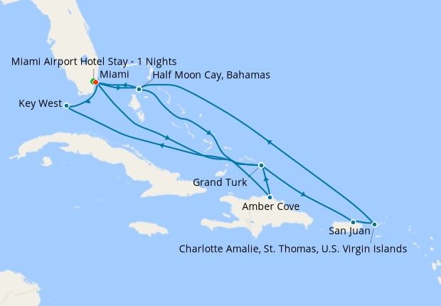 Cruise Itinerary Map