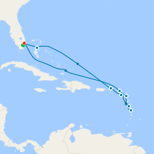 Windward & Leeward Islands from Fort Lauderdale with 1nt Stay