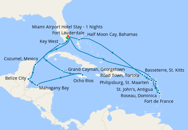 Cruise Itinerary Map
