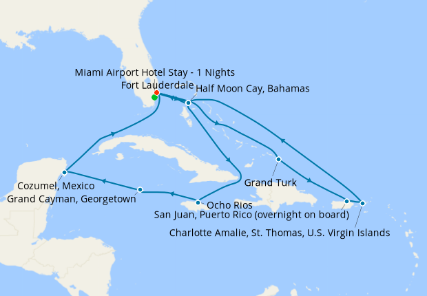 Cruise Itinerary Map