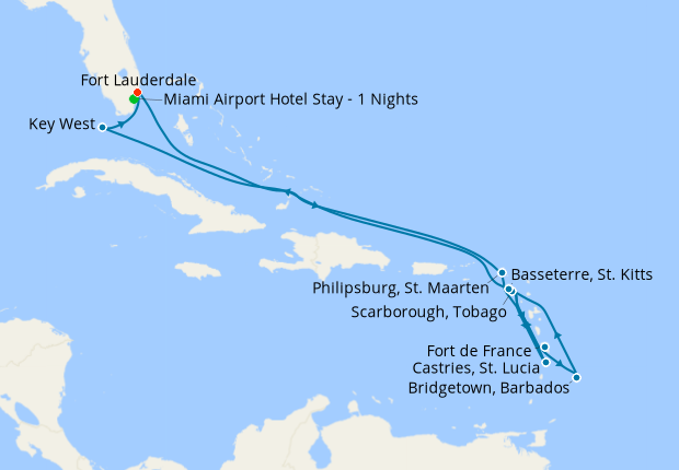 Cruise Itinerary Map