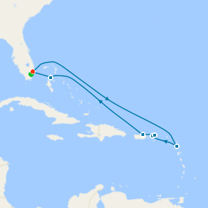 U.S. and British Virgin Islands from Fort Lauderdale with 1nt Stay