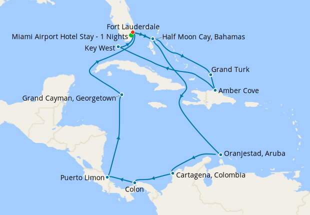 Cruise Itinerary Map