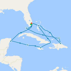 Mexico & Bahamas from Fort Lauderdale with 1nt Stay