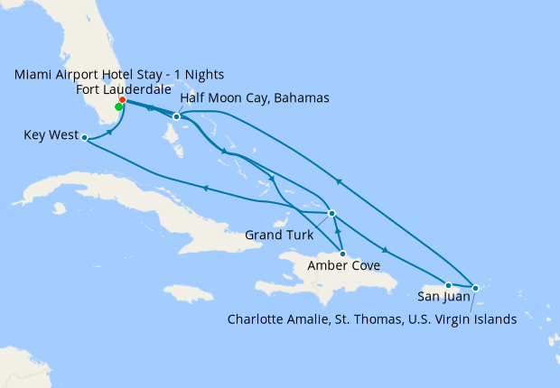 Cruise Itinerary Map
