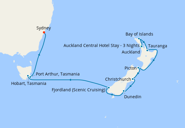 Cruise Itinerary Map
