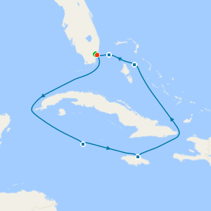 Cayman Isles & Jamaican Miles from Miami with 1nt Stay