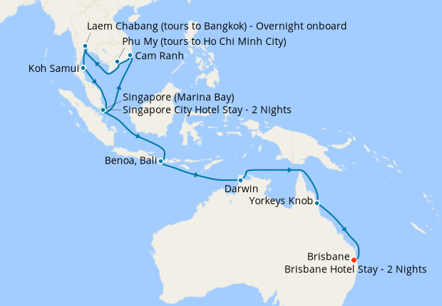 Cruise Itinerary Map