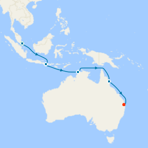 Asia & Australia from Singapore to Brisbane with Stay