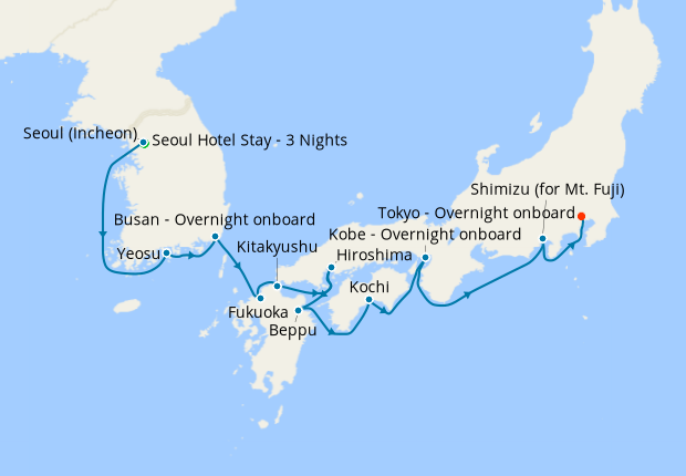 Cruise Itinerary Map