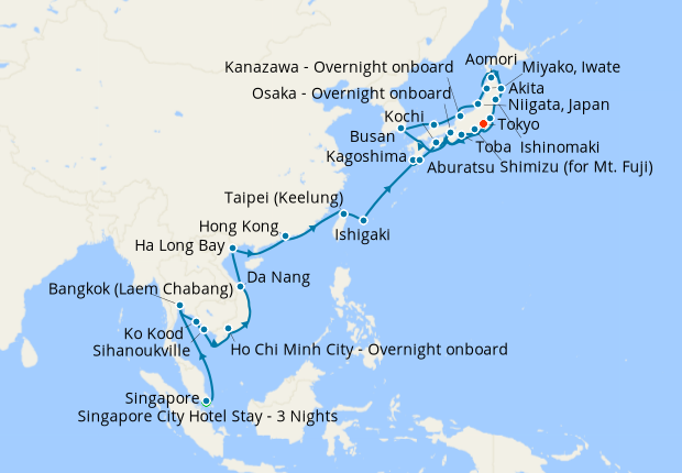 Cruise Itinerary Map