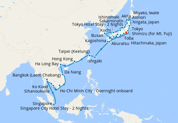 Cruise Itinerary Map