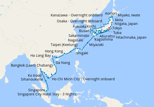Cruise Itinerary Map