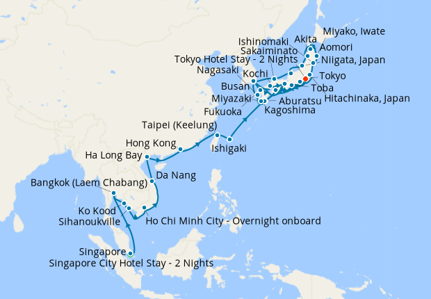 Cruise Itinerary Map