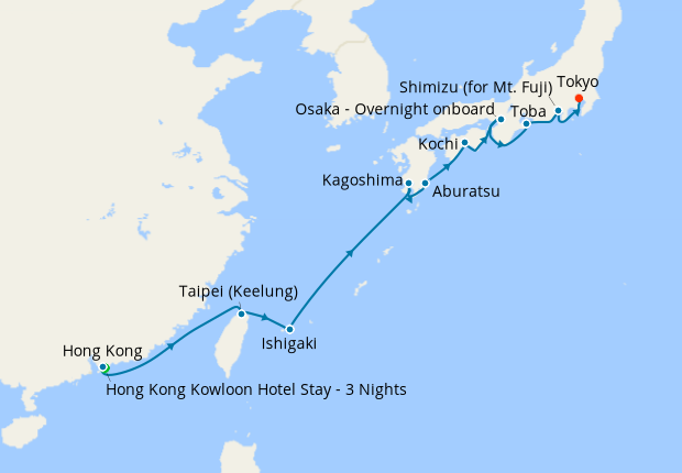 Cruise Itinerary Map