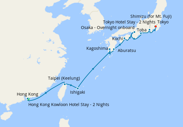 Cruise Itinerary Map