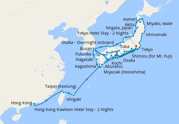 Cruise Itinerary Map