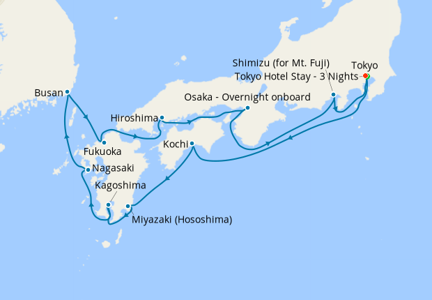Cruise Itinerary Map