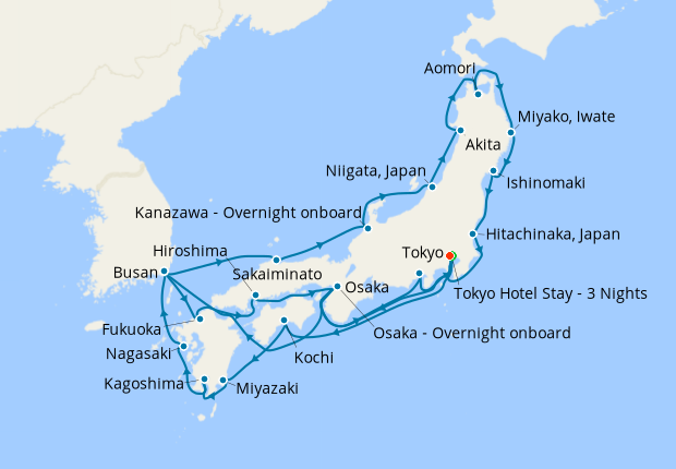 Cruise Itinerary Map