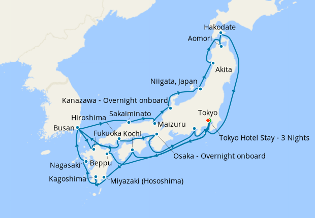 Cruise Itinerary Map