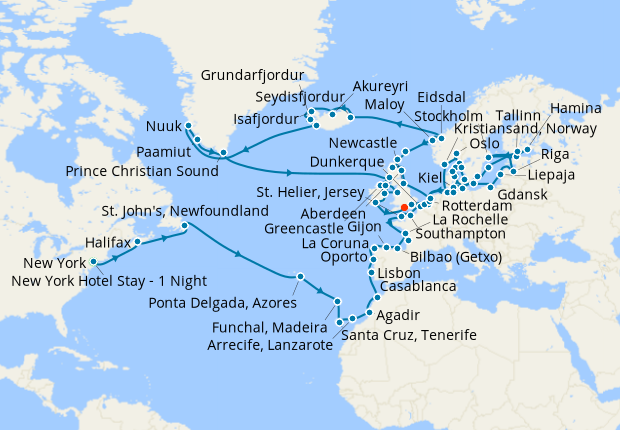Cruise Itinerary Map