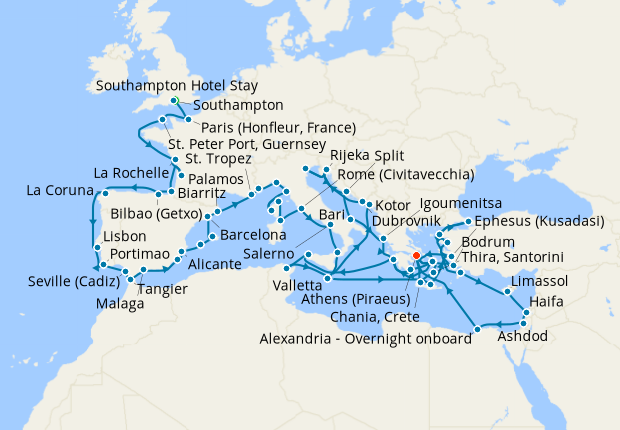Cruise Itinerary Map