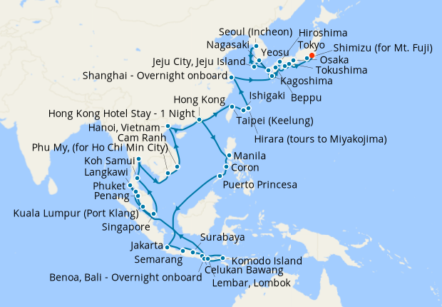 Cruise Itinerary Map