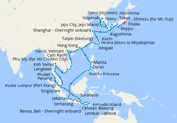 Cruise Itinerary Map
