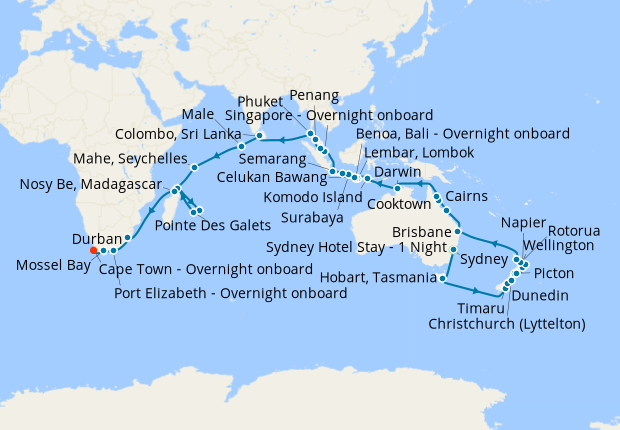 Cruise Itinerary Map
