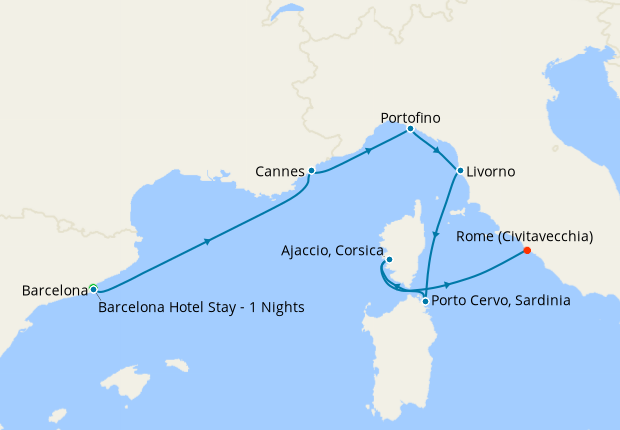 Cruise Itinerary Map