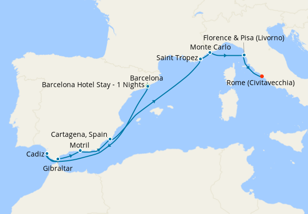 Cruise Itinerary Map