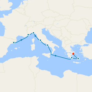 Golden Coastlines & Ancient Wonders from Barcelona with Stay