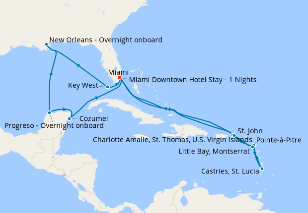 Cruise Itinerary Map