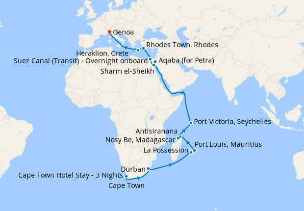 Cruise Itinerary Map