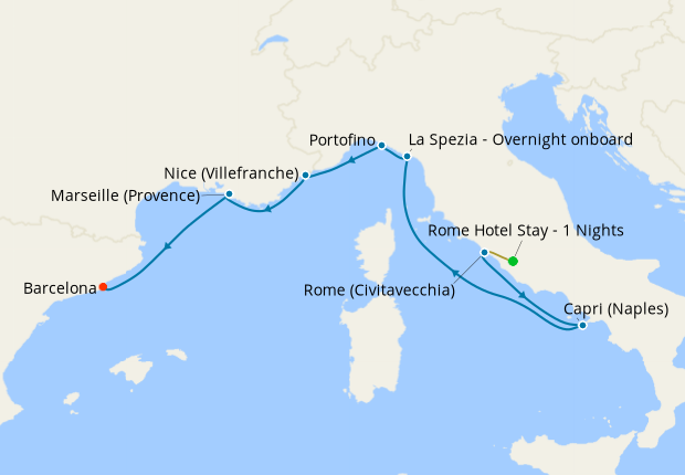 Cruise Itinerary Map