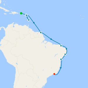 Island Escapes: Caribbean Islands & Brazil Adventure from San Juan to Rio de Janeiro