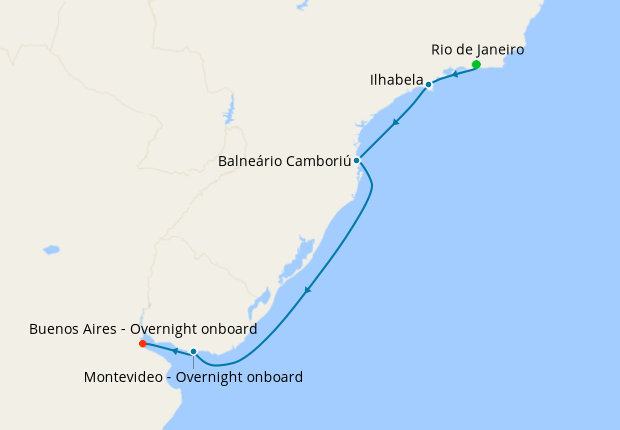 Cruise Itinerary Map