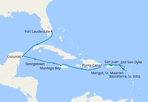 Cruise Itinerary Map