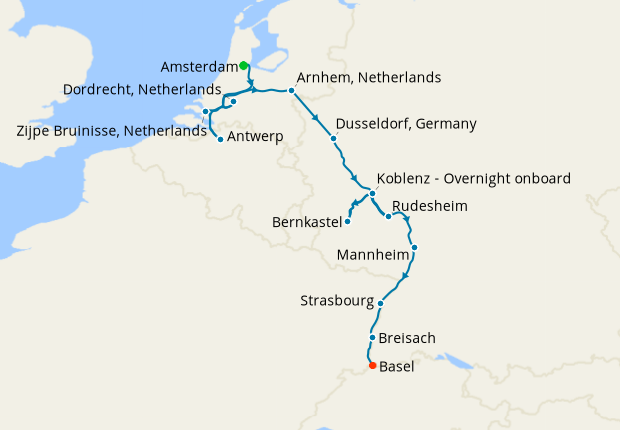 Cruise Itinerary Map