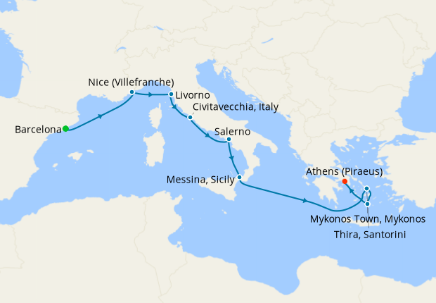 Cruise Itinerary Map