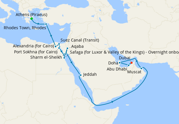 Cruise Itinerary Map
