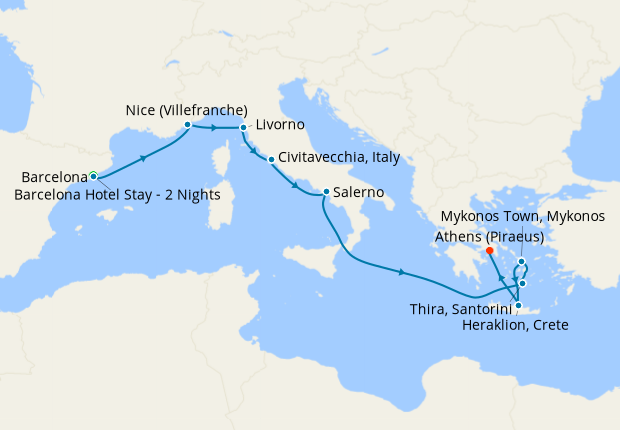 Cruise Itinerary Map