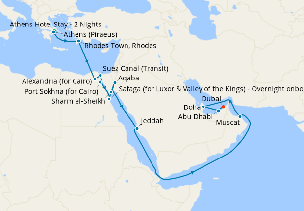 Cruise Itinerary Map