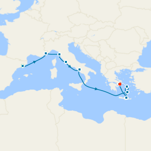 Greek Isles from Barcelona to Athens with Stays