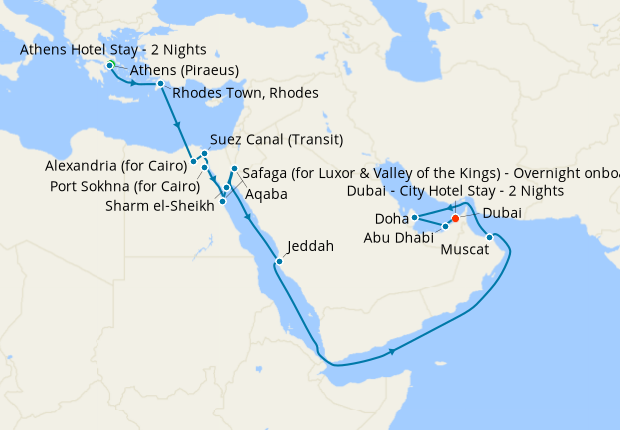 Cruise Itinerary Map