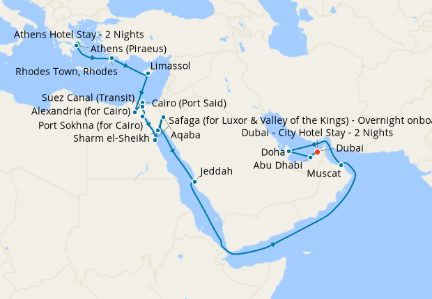 Cruise Itinerary Map