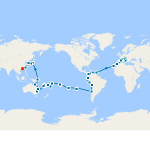 Trieste to Hong Kong with Stay